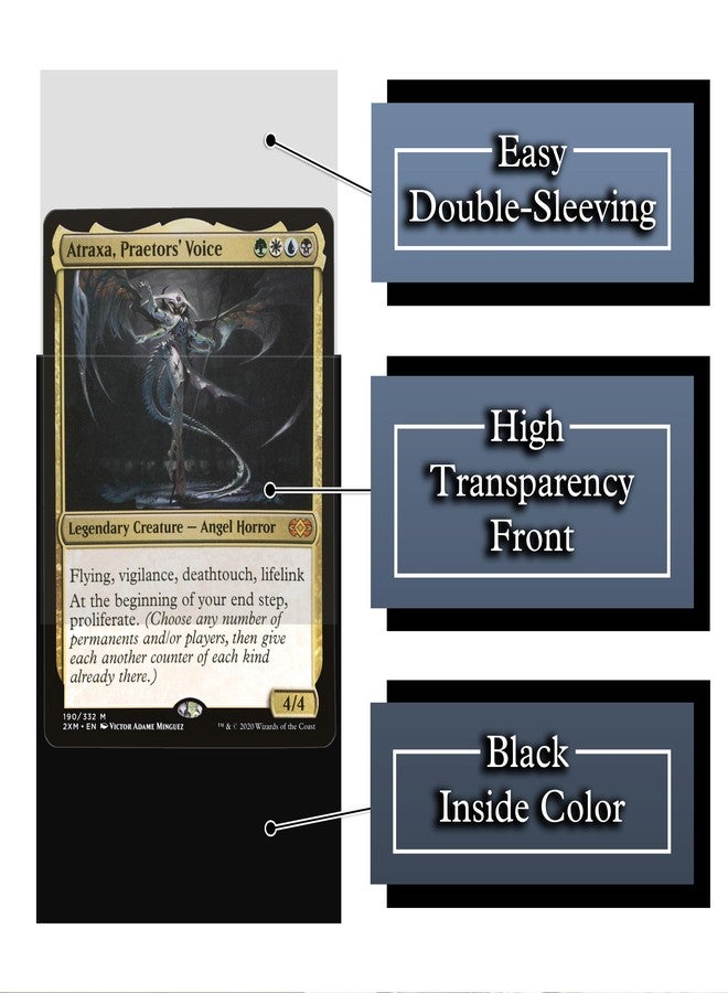 Digital Sorcery Studio Angel Horror Card Game Sleeves - 102 Pack Textured Back - Perfect for MTG Atraxa Praetor's Voice Commander - Custom Art Sleeves for Magic The Gathering and Other Trading Card Games - Image 5